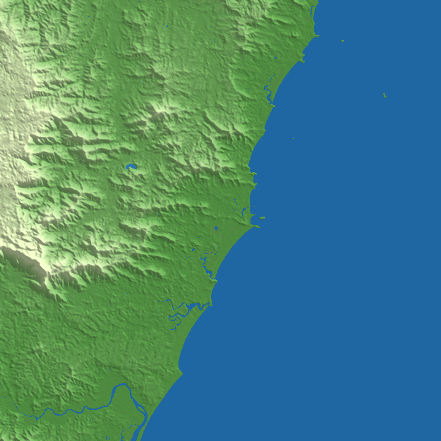 Coffs Harbour terrain preview