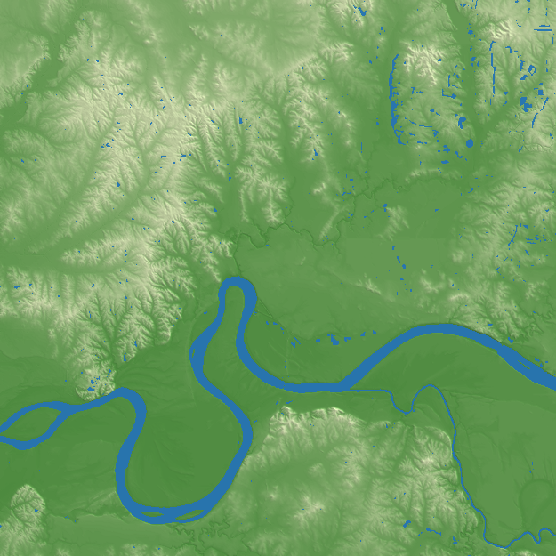 Evansville terrain preview