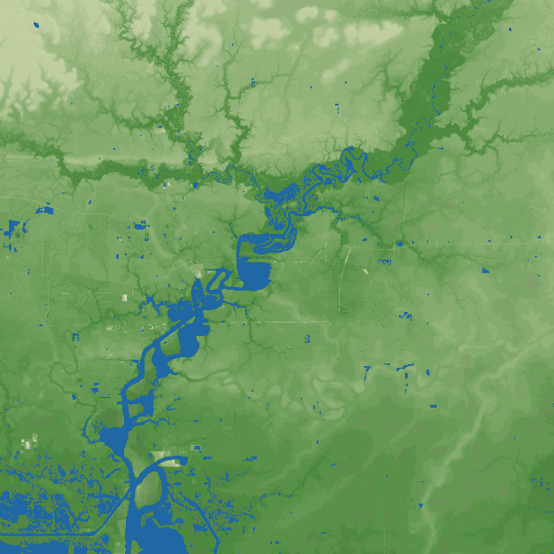 Lake Charles terrain preview