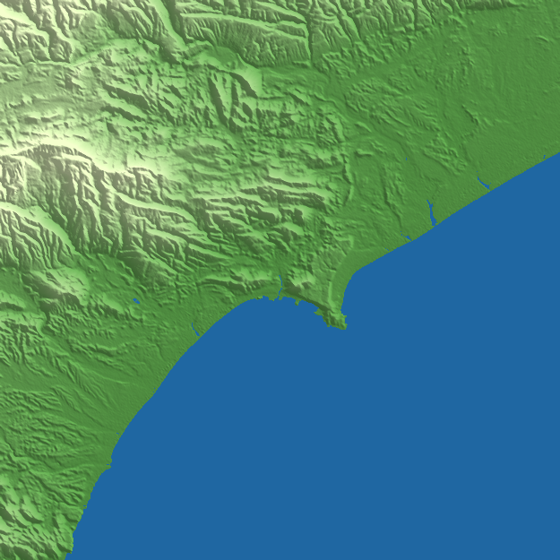 Mukalla terrain preview