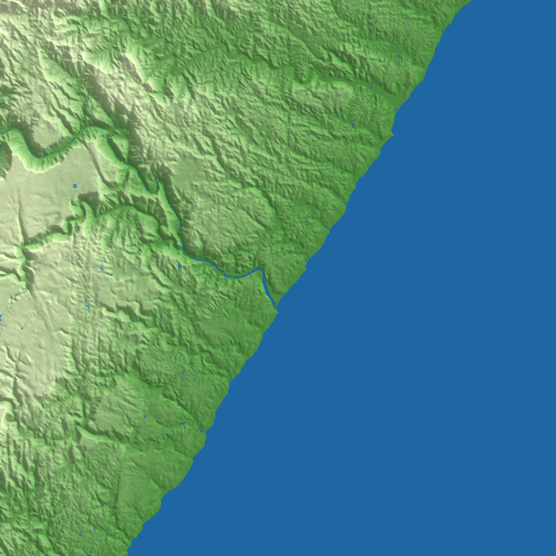 Port Shepstone terrain preview