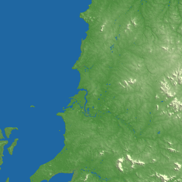 Tanjung Pandan terrain preview